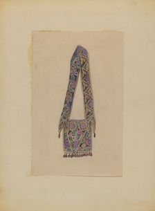 Man's Shoulder Pouch, 1935/1942. Creator: Melita Hofmann
