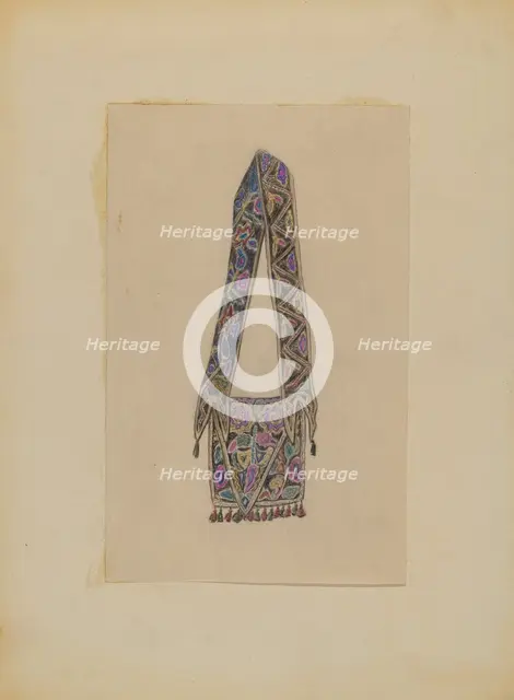 Man's Shoulder Pouch, 1935/1942. Creator: Melita Hofmann.