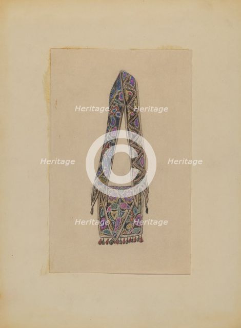 Man's Shoulder Pouch, 1935/1942. Creator: Melita Hofmann.