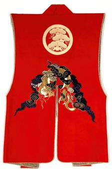 Man's Sleeveless Surcoat Worn Over Armor; Jinbaori, late 18th century. Creator: Unknown