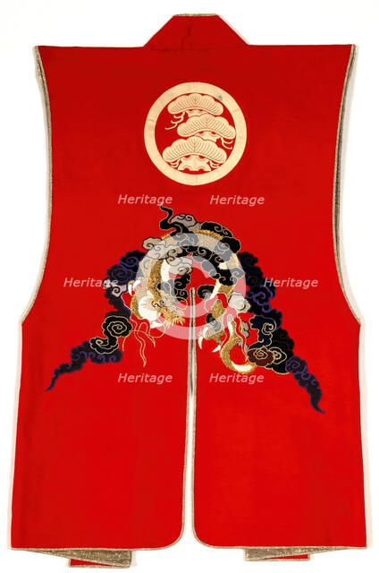 Man's Sleeveless Surcoat Worn Over Armor; Jinbaori, late 18th century. Creator: Unknown.