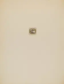 Man's Stock Buckle, c. 1936. Creator: Charles Criswell