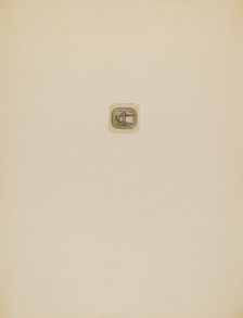 Man's Stock Buckle, c. 1936. Creator: Charles Criswell