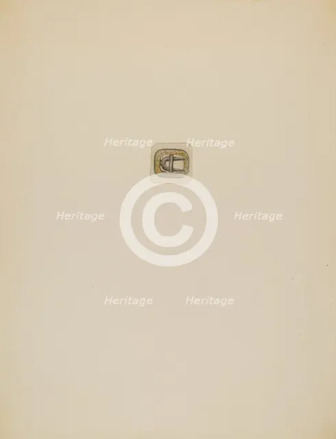 Man's Stock Buckle, c. 1936. Creator: Charles Criswell.