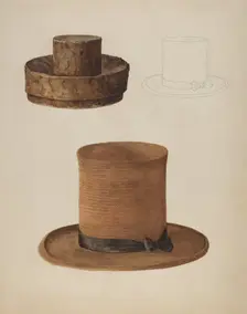 Man's Straw Hat, 1935/1942. Creator: Stella Mosher
