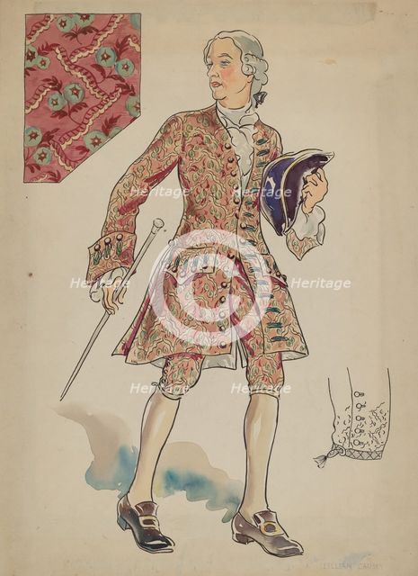 Man's Suit, c. 1936. Creator: Lillian Causey.