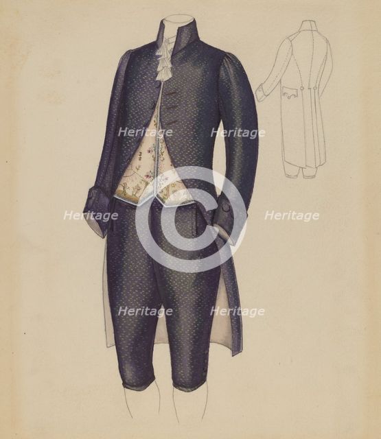 Man's Suit, c. 1936. Creator: Nancy Crimi.