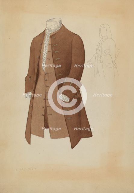Man's Suit, c. 1937. Creator: Creighton Kay-Scott.