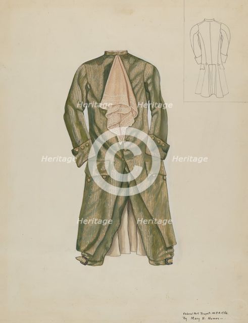 Man's Suit, c. 1937. Creator: Mary E Humes.