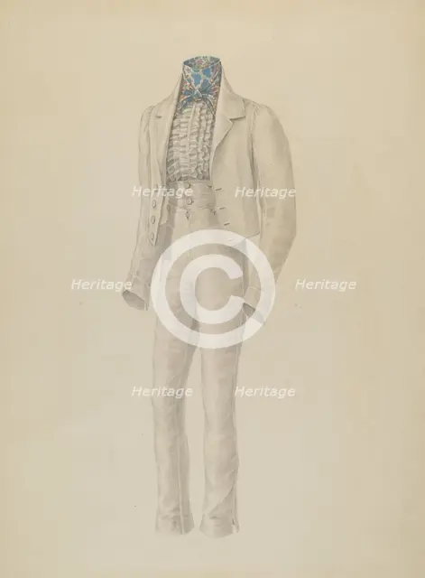 Man's Suit, c. 1939. Creator: Henry De Wolfe.