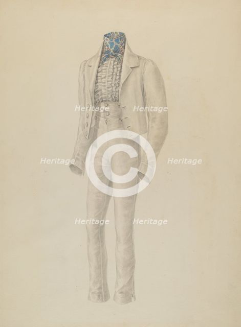 Man's Suit, c. 1939. Creator: Henry De Wolfe.