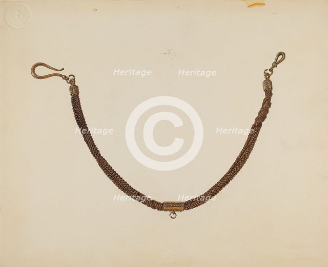 Man's Watch Chain, c. 1939. Creator: Irene Lawson.