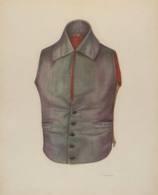 Man's Waistcoat, c. 1941. Creator: Nancy Crimi