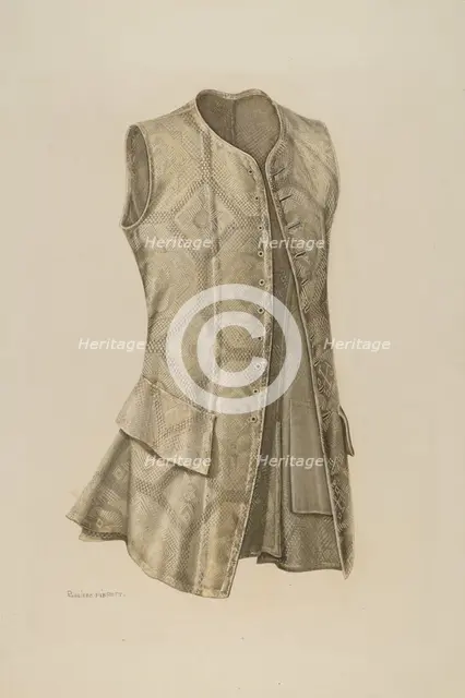 Man's Waistcoat, c. 1942. Creator: Ruggiero Pierotti.