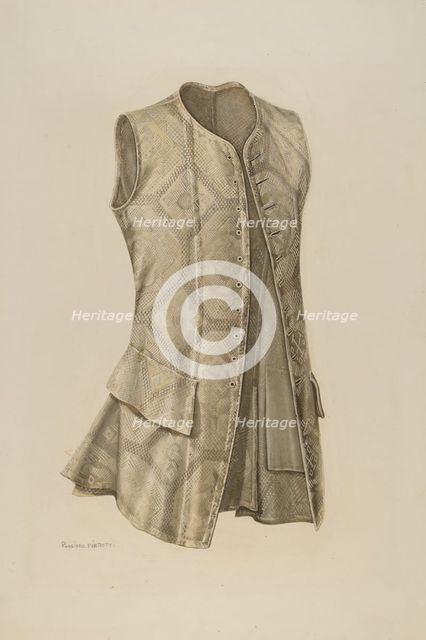 Man's Waistcoat, c. 1942. Creator: Ruggiero Pierotti.