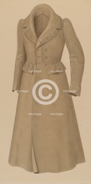 Man's Topcoat, 1935/1942. Creator: Alvin Shiren.