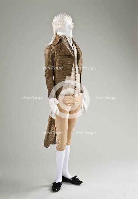 Man’s tailcoat, France, between c.1790 and c.1795. Creator: Unknown.