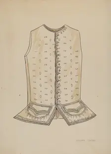 Man's Vest, 1935/1942. Creator: Lillian Causey