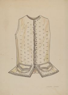 Man's Vest, 1935/1942. Creator: Lillian Causey