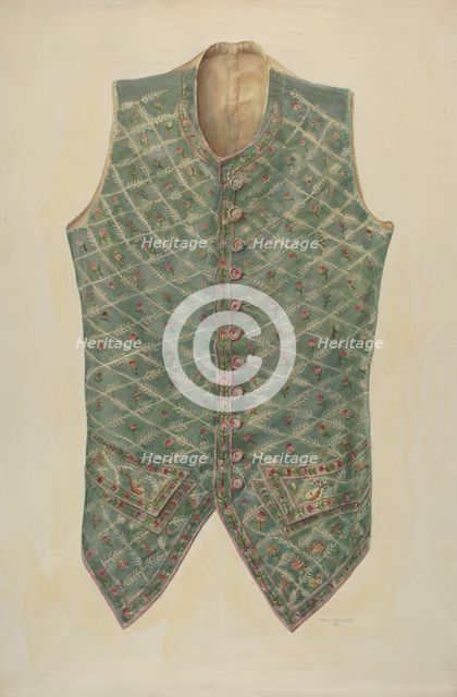 Man's Vest, 1941. Creator: Charles Bowman.