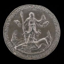 Man Standing on an Eagle [reverse], 1473. Creator: Sperandio Savelli