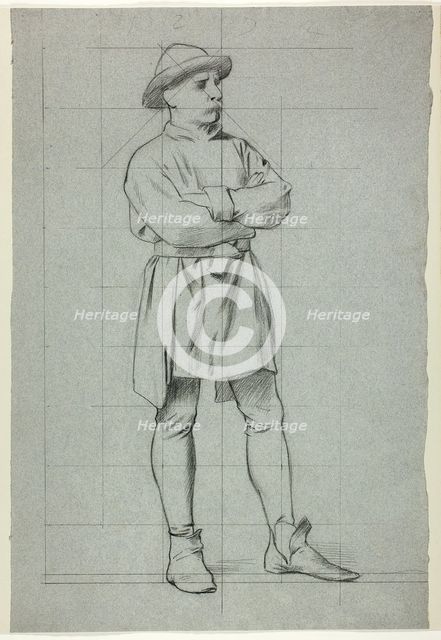 Man Standing with Folded Arms, n.d. Creator: Henry Stacy Marks.