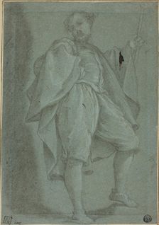 Man Standing with Staff, n.d. Creator: Gregorio Pagani