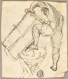 Man Sawing Wood, n.d. Creator: Pier Leone Ghezzi