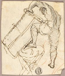 Man Sawing Wood, n.d. Creator: Pier Leone Ghezzi