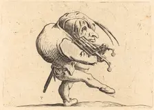 Man Scraping a Grill, c. 1622. Creator: Jacques Callot