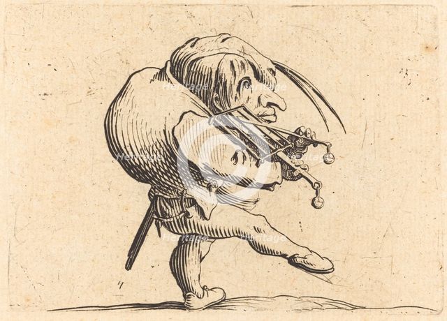 Man Scraping a Grill, c. 1622. Creator: Jacques Callot.