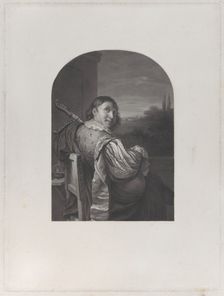 Man seated with a musical instrument, seen from behind, 1842-81. Creator: Andrei Franzowitsch Belloli