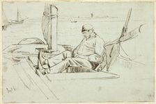 Man Seated in a Sailboat, n.d. Creator: Henry Stacy Marks