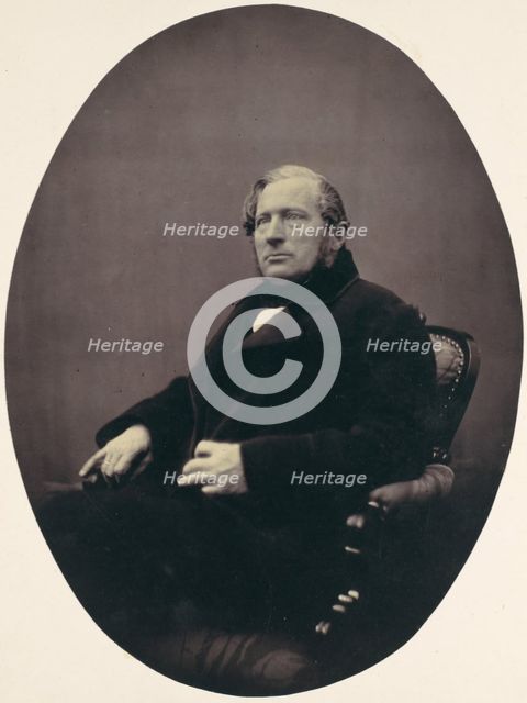 [Man Seated in Armchair], 1850s-60s. Creator: Franz Antoine.