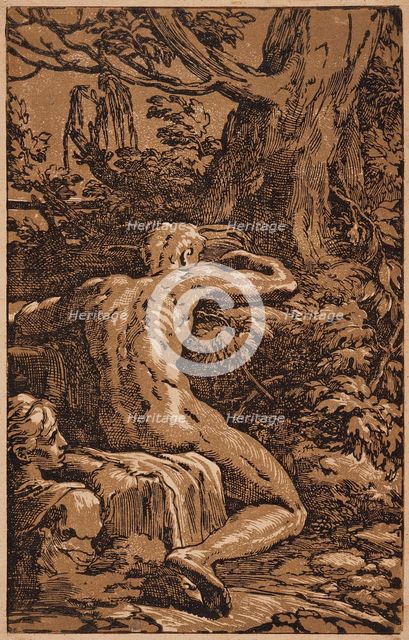 Man Seen from Behind, between circa 1527 and circa 1530. Creator: Antonio da Trento.