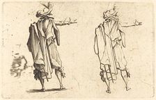 Man seen from Behind with His Right Arm Extended, c. 1622. Creator: Jacques Callot