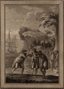 Man sells a slave woman, 1775. Creator: Anonymous