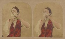 Man shaving, about 1860. Creator: Thomas Sutton
