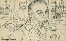 Man Shaving, c1930s. Creator: Leonard Rosoman