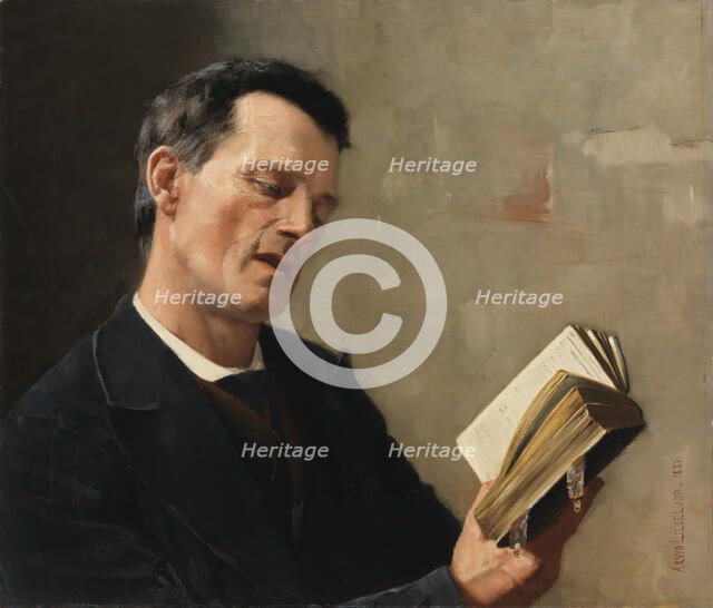 Man Singing Hymn, 1884. Creator: Arvid Liljelund.