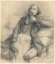 Man Smoking, 1800s. Creator: Ernest Meissonier (French, 1815-1891)