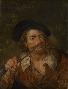 Man Smoking a Pipe, c1850. Creator: Ferdynand Chotomski