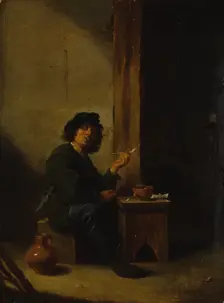 Man Smoking his Pipe, 1630-1690. Creator: David Teniers II