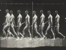 [Man Walking, "Stroboscopic" Photograph], 1880s, printed 1930s-40s., 1880s, printed 1930s-40s. Creator: Thomas Eakins