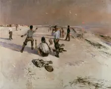 Man Warping, 1888. Creator: Bruno Liljefors