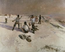 Man Warping, 1888. Creator: Bruno Liljefors