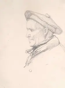 Man Wearing a Tam o Shanter Hat, c1850s. Creator: John Phillip