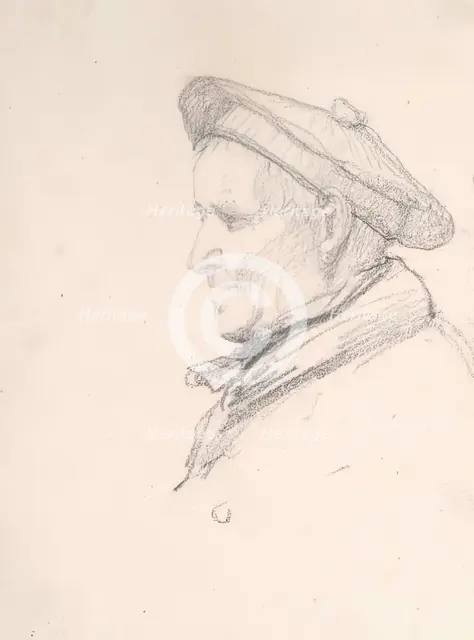 Man Wearing a Tam o’ Shanter Hat, c1850s. Creator: John Phillip.