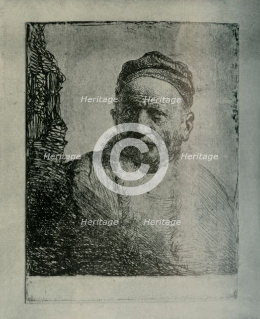 'Man Wearing a Close Cap: Bust (the Artist's Father ?)', 1630, (1906). Creator: Unknown.