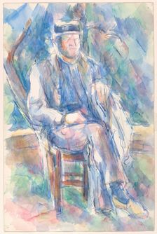 Man Wearing a Straw Hat, 1905/06. Creator: Paul Cezanne